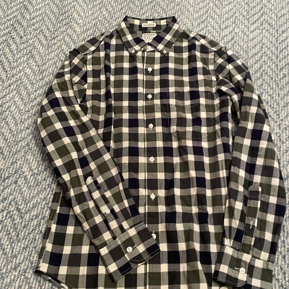 J.Crew men’s button down shirt size XS Slim Untucked stretch